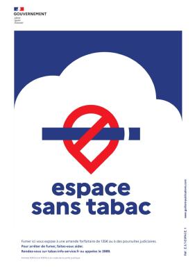 Panneau ESPACE SANS TABAC modèle 1