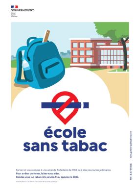 Panneau ESPACE SANS TABAC ECOLE