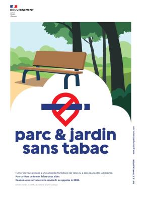Panneau ESPACE SANS TABAC PARC ET JARDIN