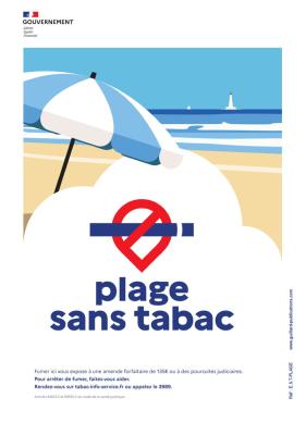 Panneau ESPACE SANS TABAC PLAGE